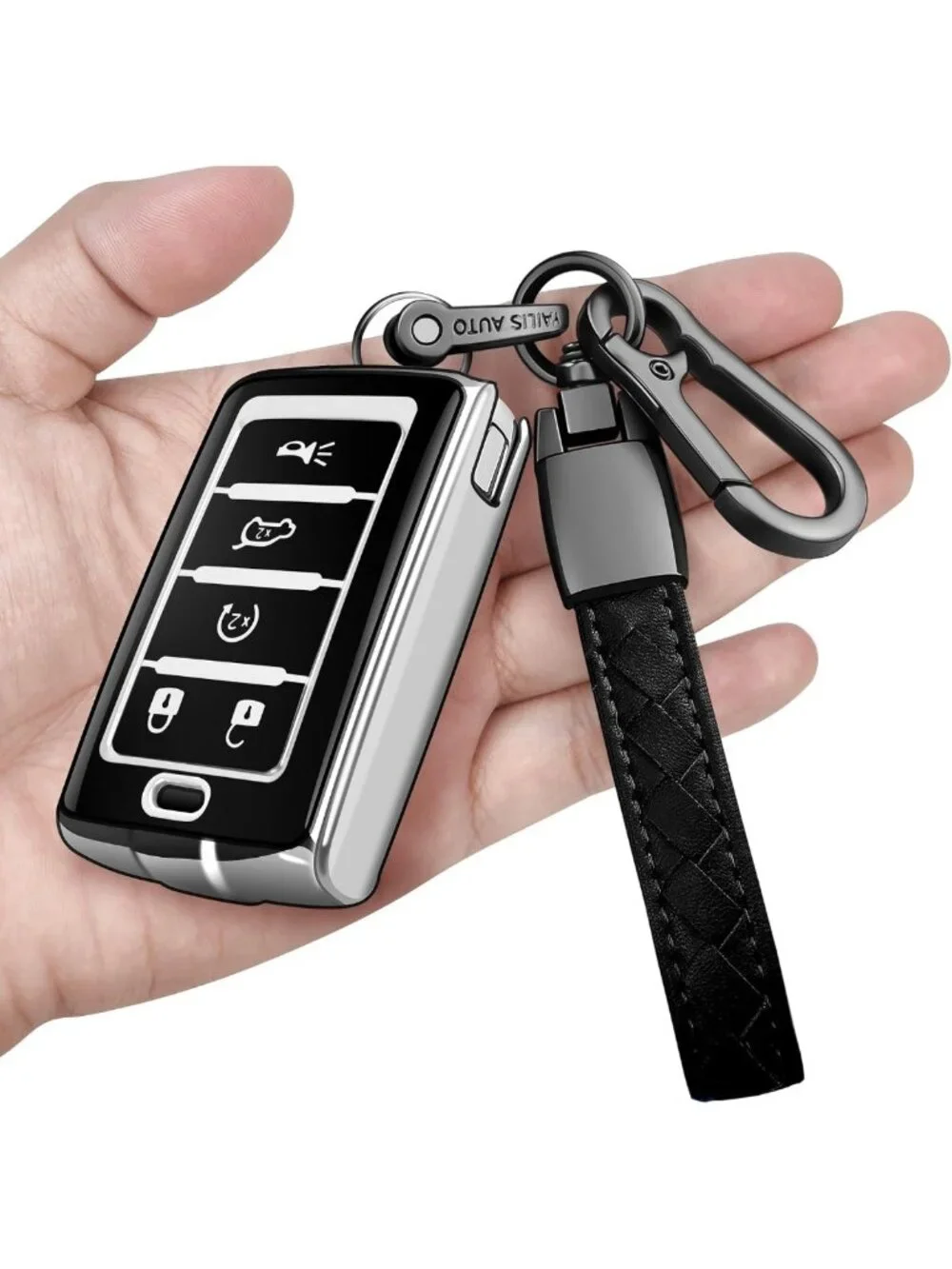 Soft Key Fob Cover with Keychain - Full Protection for 2021-2026 Jeep Models